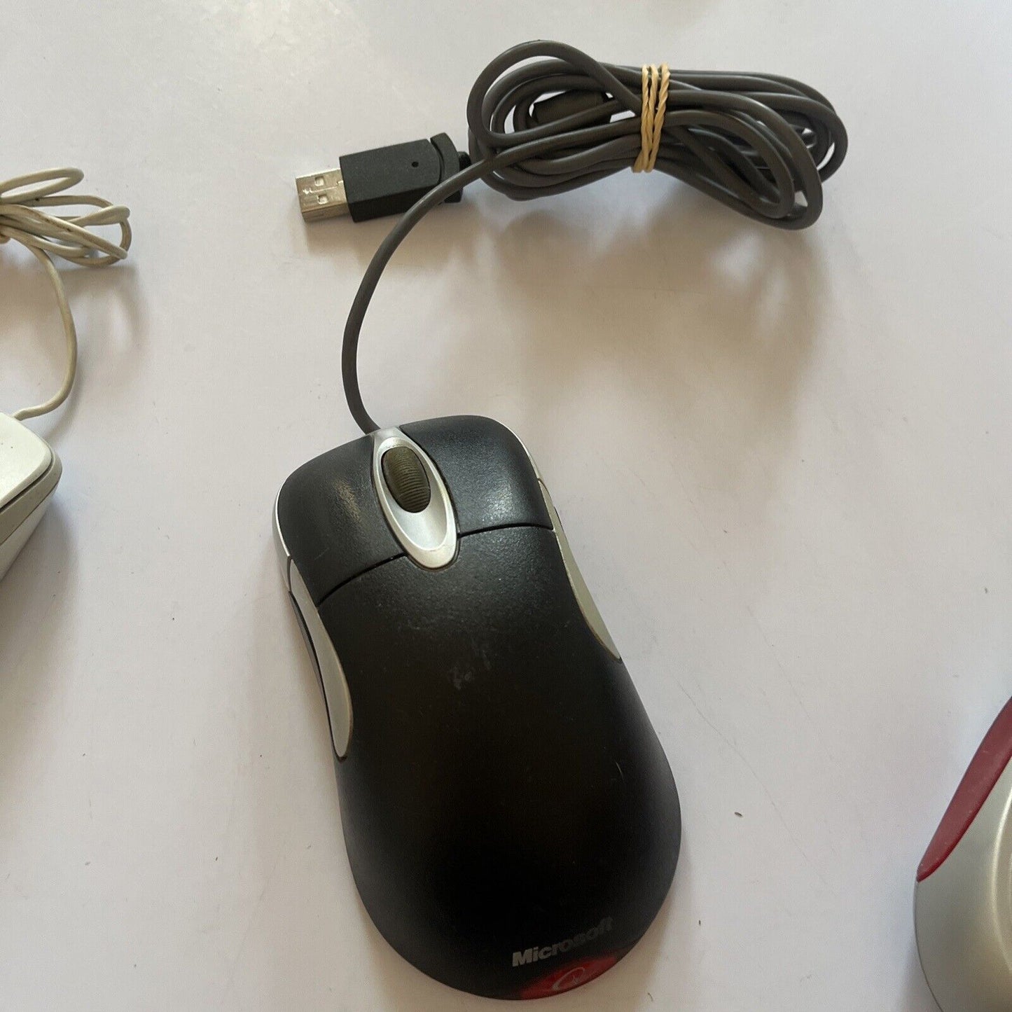 4x Microsoft Optical Mouse: 500 V.2, Notebook Optical, Intellimouse, Wheel 1.1A