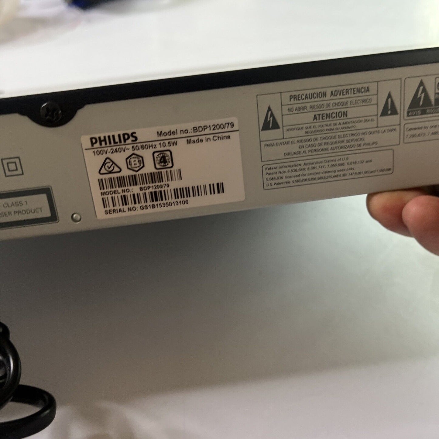 Philips Blu-ray DVD Player BDP1200 *No Remote Control*