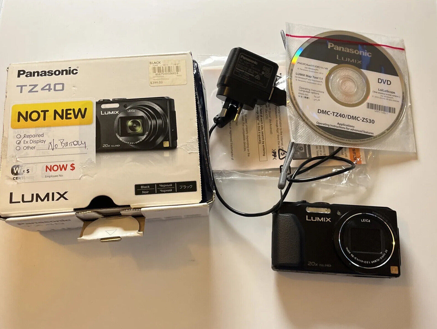Panasonic Lumix DMC-TZ40GN 18.1 MP Digital Camera Black Wifi GPS