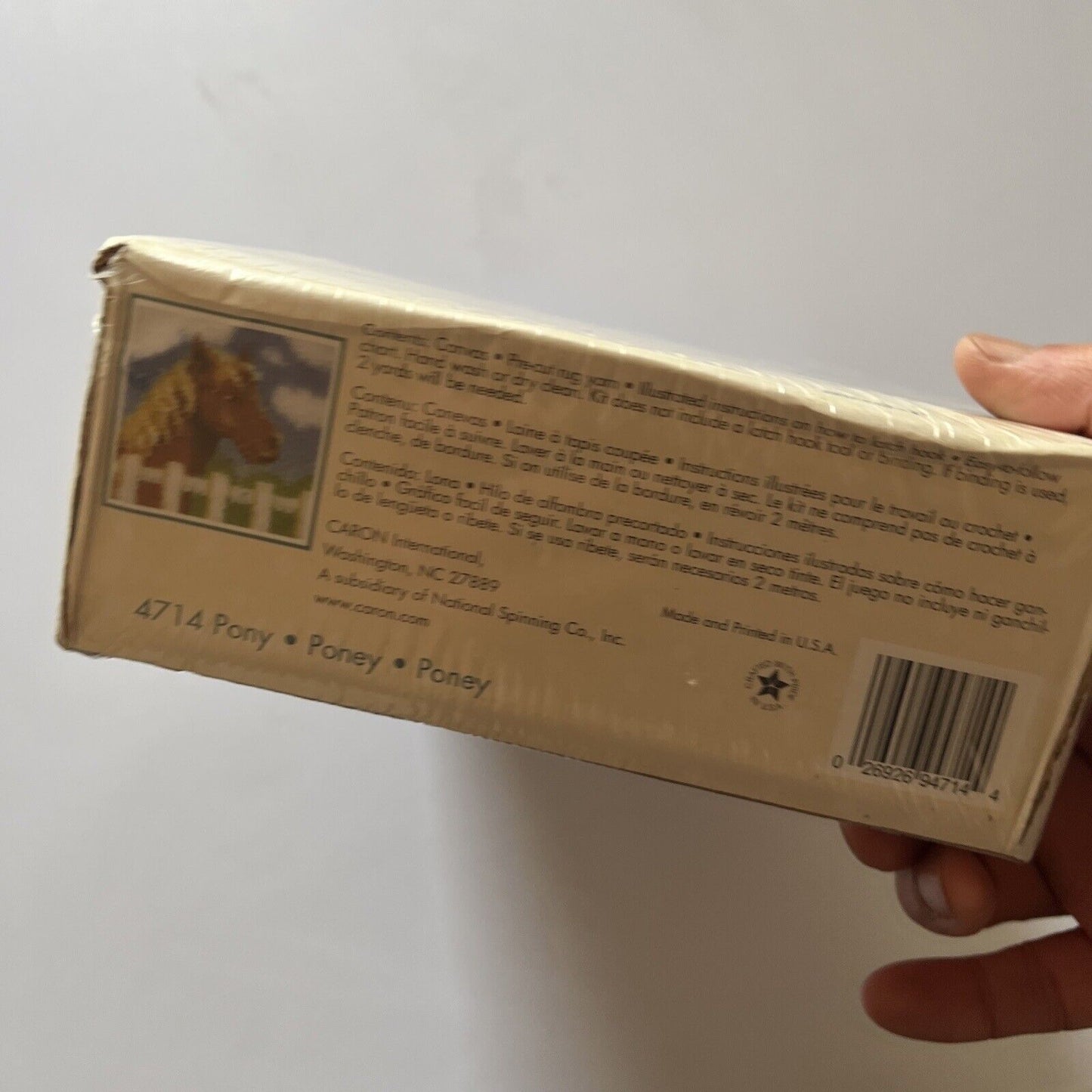 Caron Wonder Art Pony Latch Hook Kit 12"X12" 30.4x30.4cm