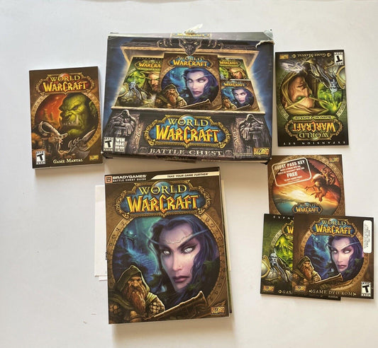 World of Warcraft: Battle Chest (Windows/Mac 2007) Manual Book *Key Used*