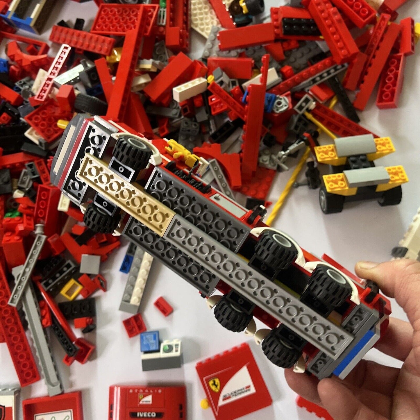 Genuine Authentic Lego 1.55kg Bulk Lot Fire Engine Truck Ferrari Bricks Parts