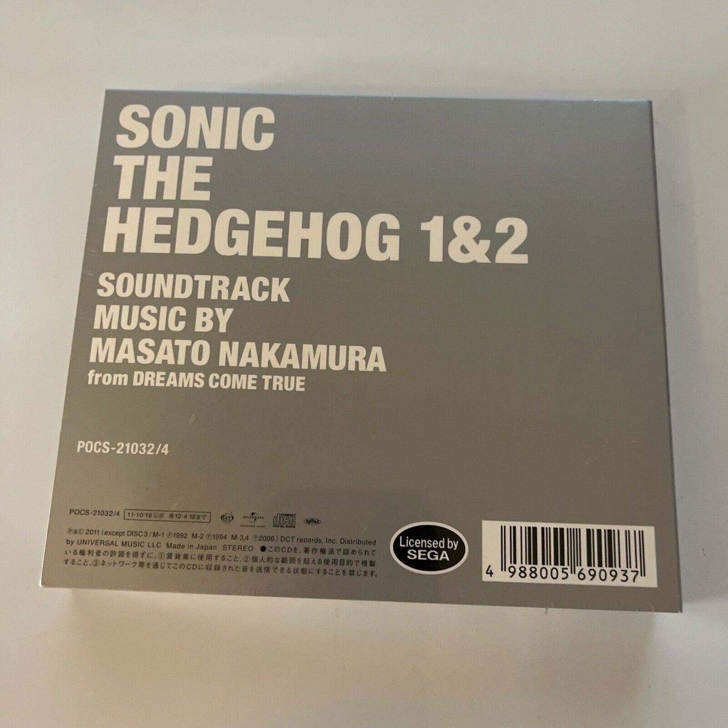 Sonic The Hedgehog 1 & 2 Soundtrack By Masato Nakamura (CD, 2011, 3-Disc) *New*