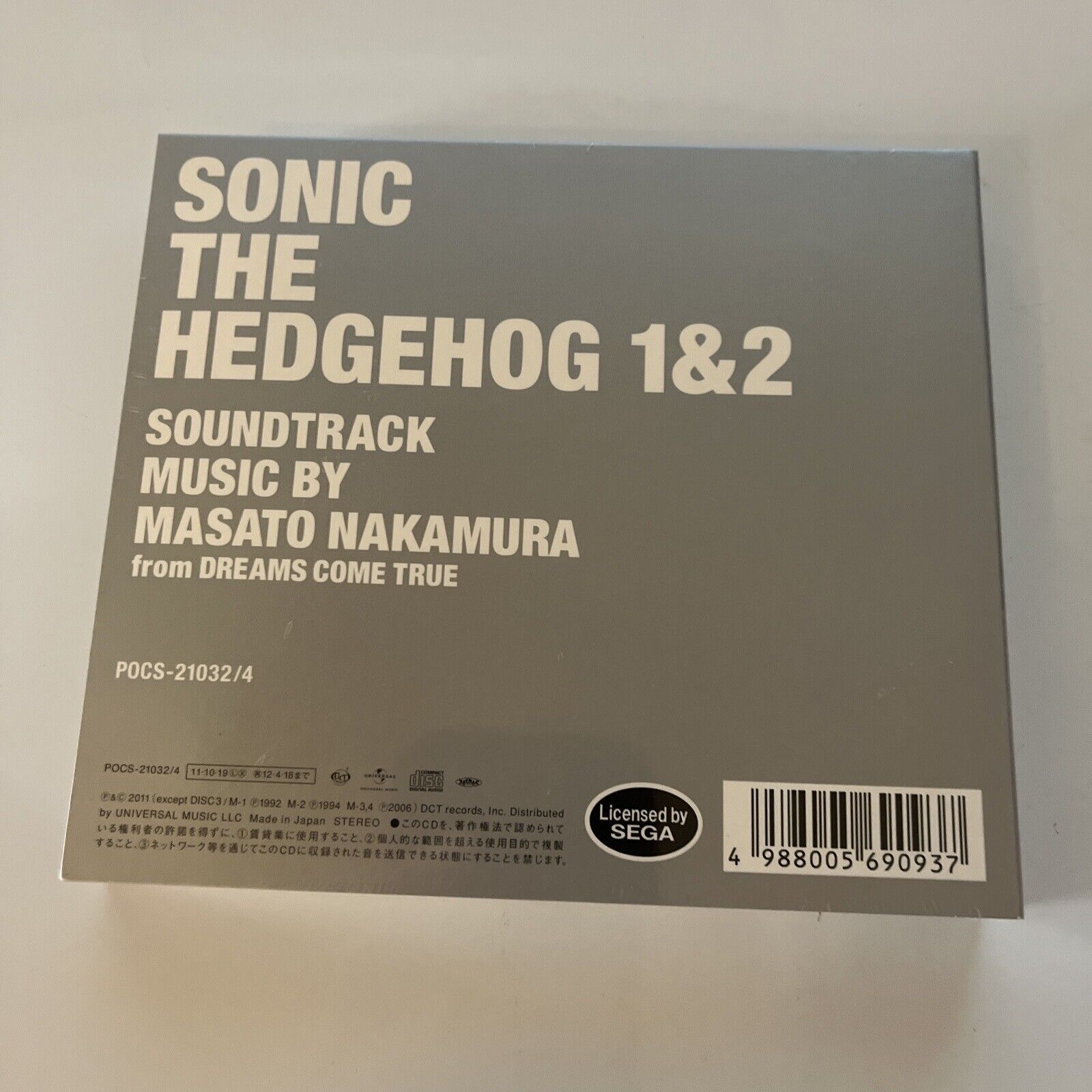 Sonic The Hedgehog 1 And 2 Soundtrack By Masato Nakamura Cd 2011 3 Di