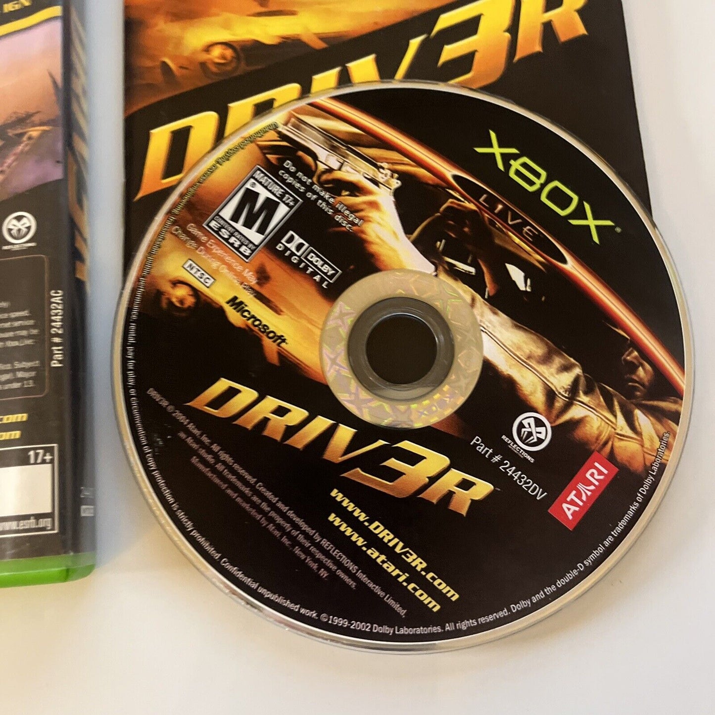 Driver 3 (Driv3r) - Original Xbox NTSC With Manual