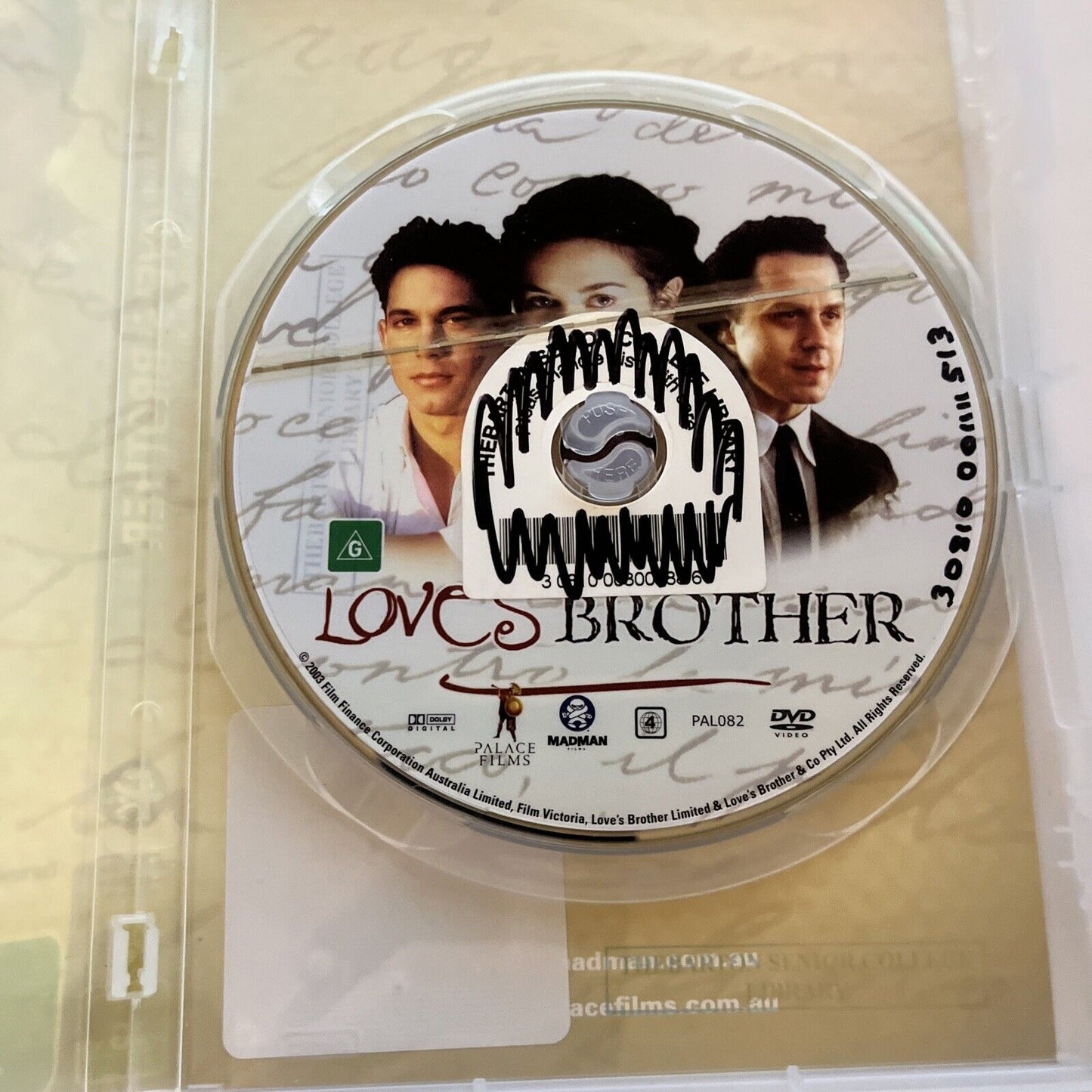 Love's Brother (DVD, 2004) ADAM Garcia, Giovanni Ribisi, Amelia Warner Region 4