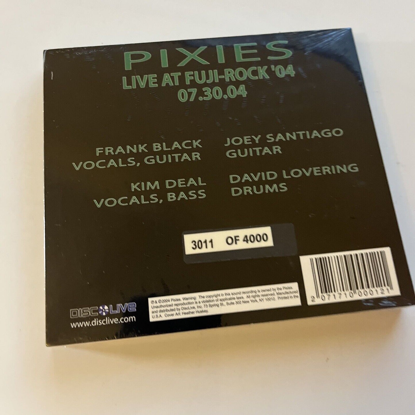 Pixies - Live At Fuji-Rock '04 07.30.04 (CD, 2004) 3011 Of 4000 *New Sealed*
