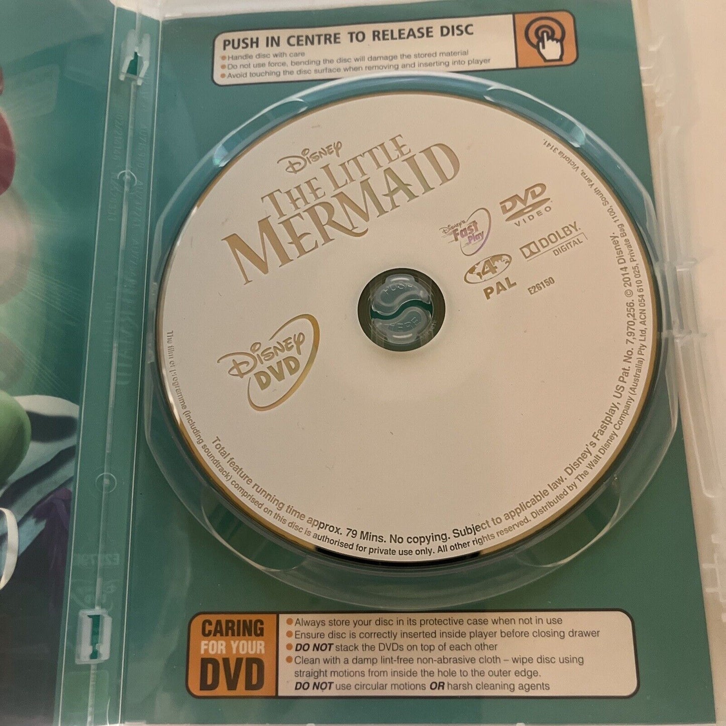 The Little Mermaid (DVD, 1989) Disney Region 4