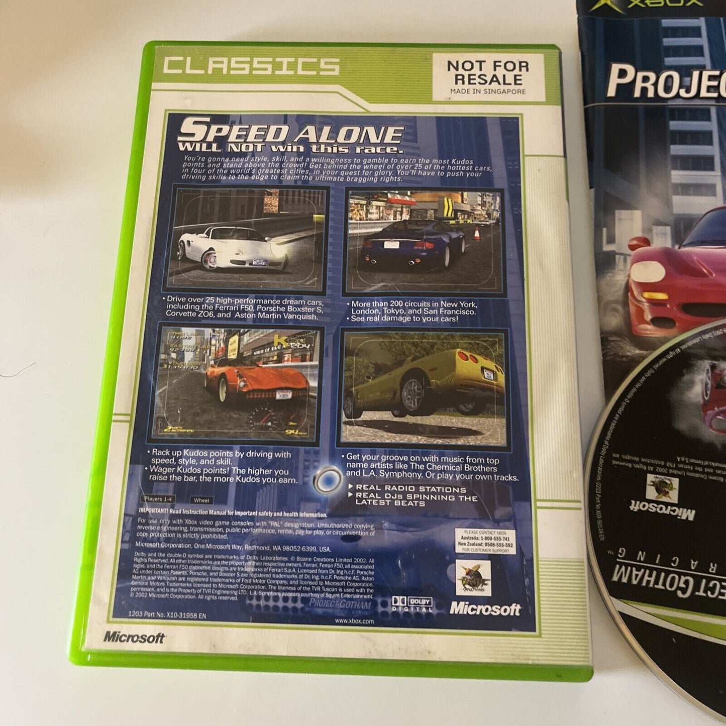 Project Gotham Racing - Microsoft Xbox With Manual PAL