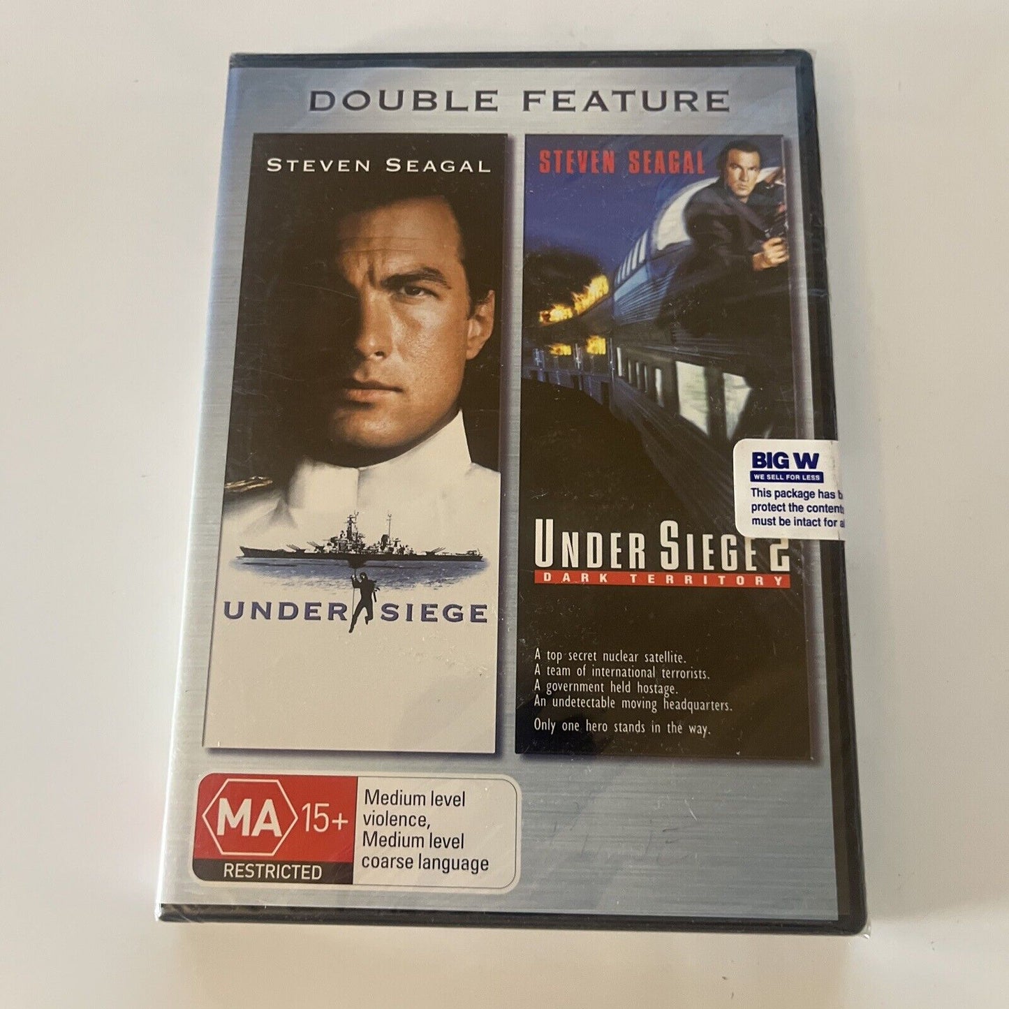 Under Siege / Under Siege 2 Dark Territory (DVD, 1992) Region 4 *New Sealed*