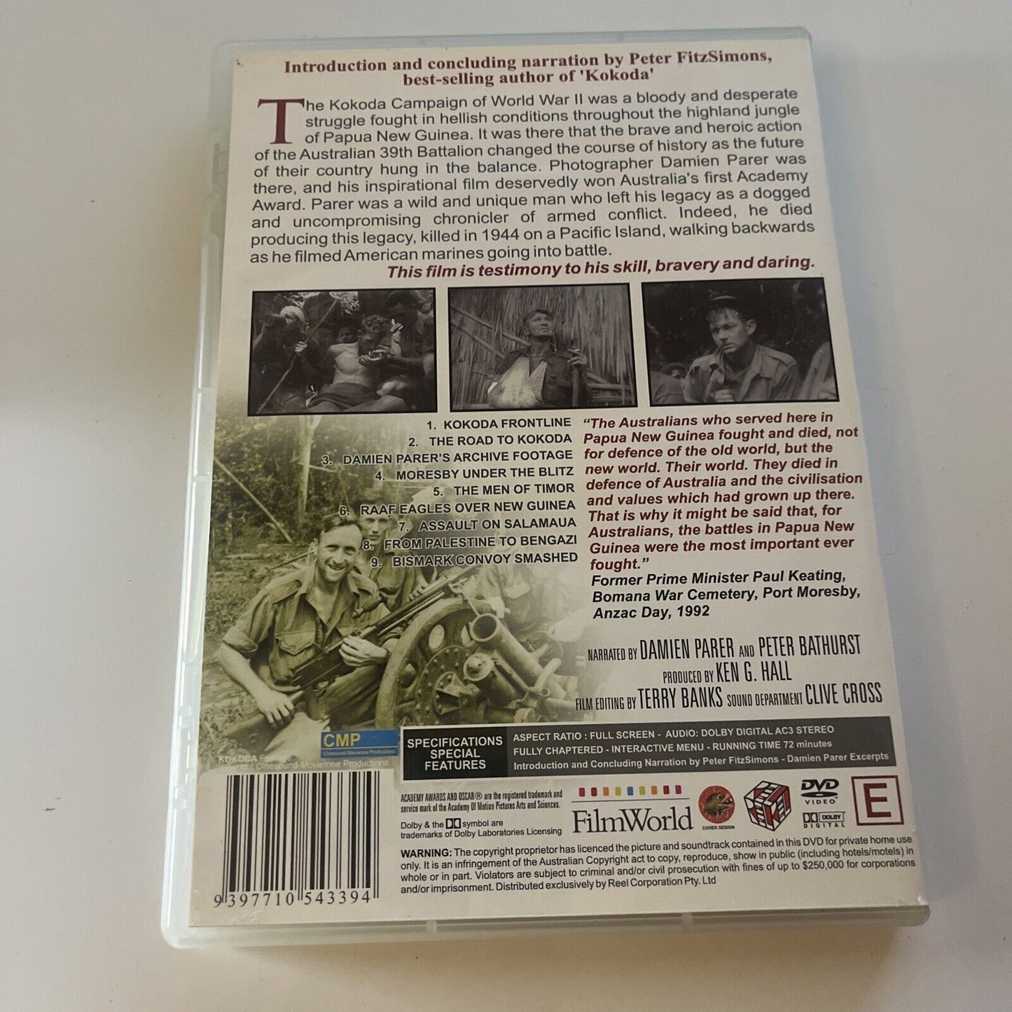 Kokoda Frontline (DVD, 1942) Peter Fitzsimons All Regions