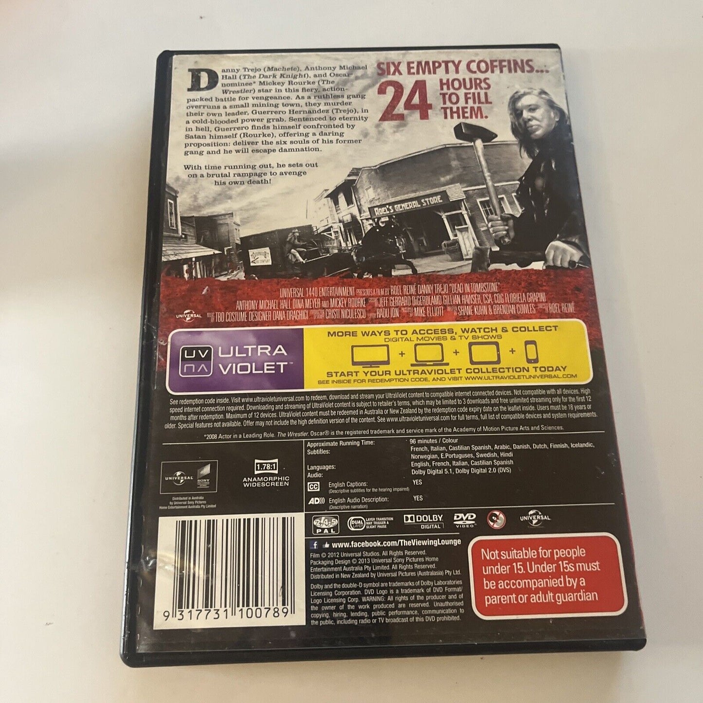 Dead In Tombstone (DVD, 2013) Danny Trejo, Mickey Rourke Region 4 &2