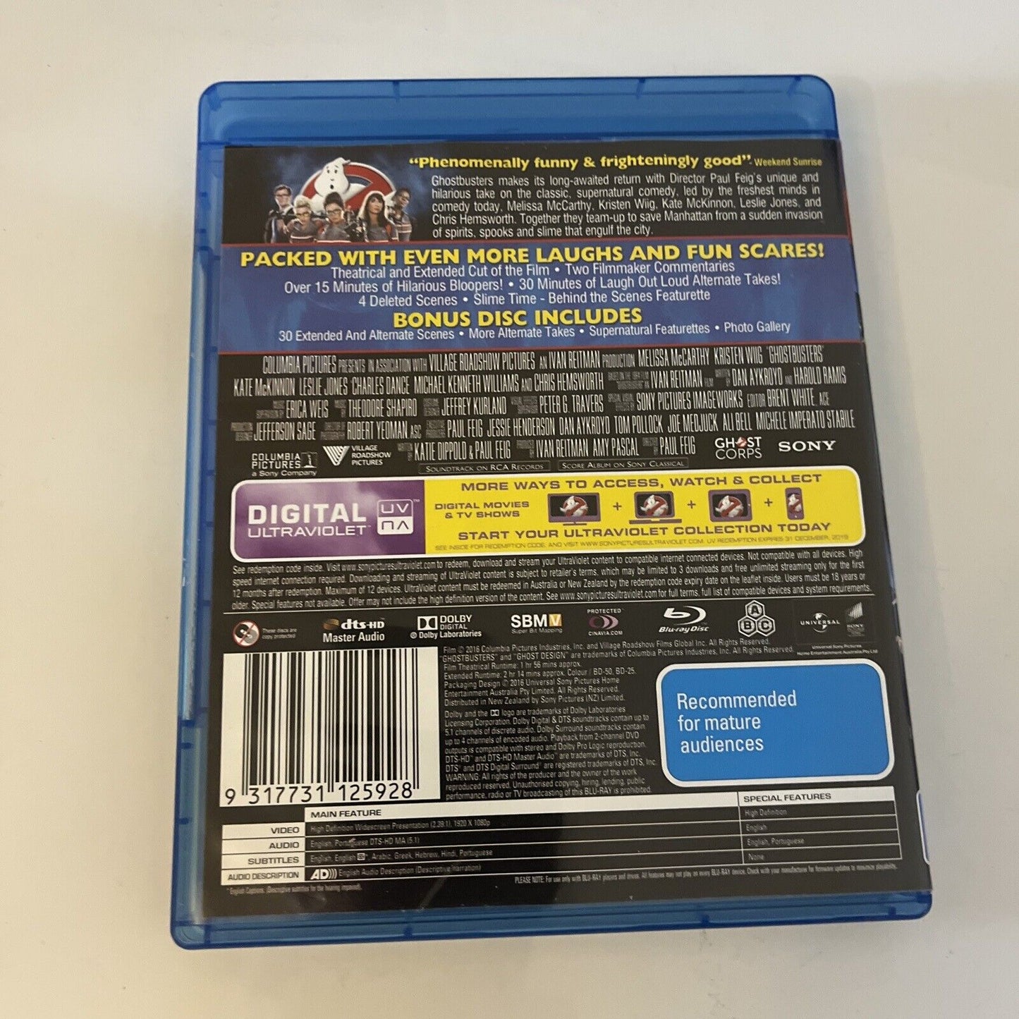 Ghostbusters: Answer The Call Extended Edition (Blu-ray, 2016 2-Disc) All Region