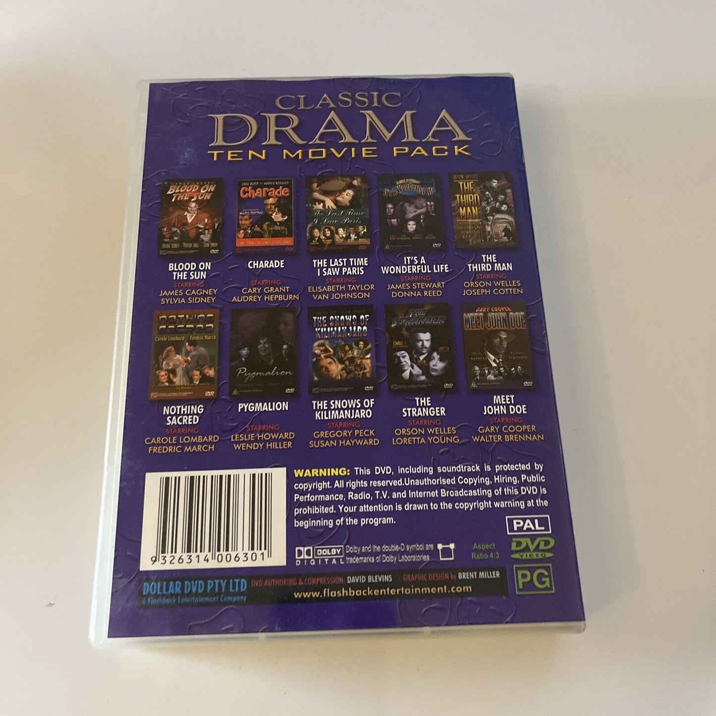 Classic Drama Ten Movie Pack DVD All Region - Charade, The Third Man, Stranger