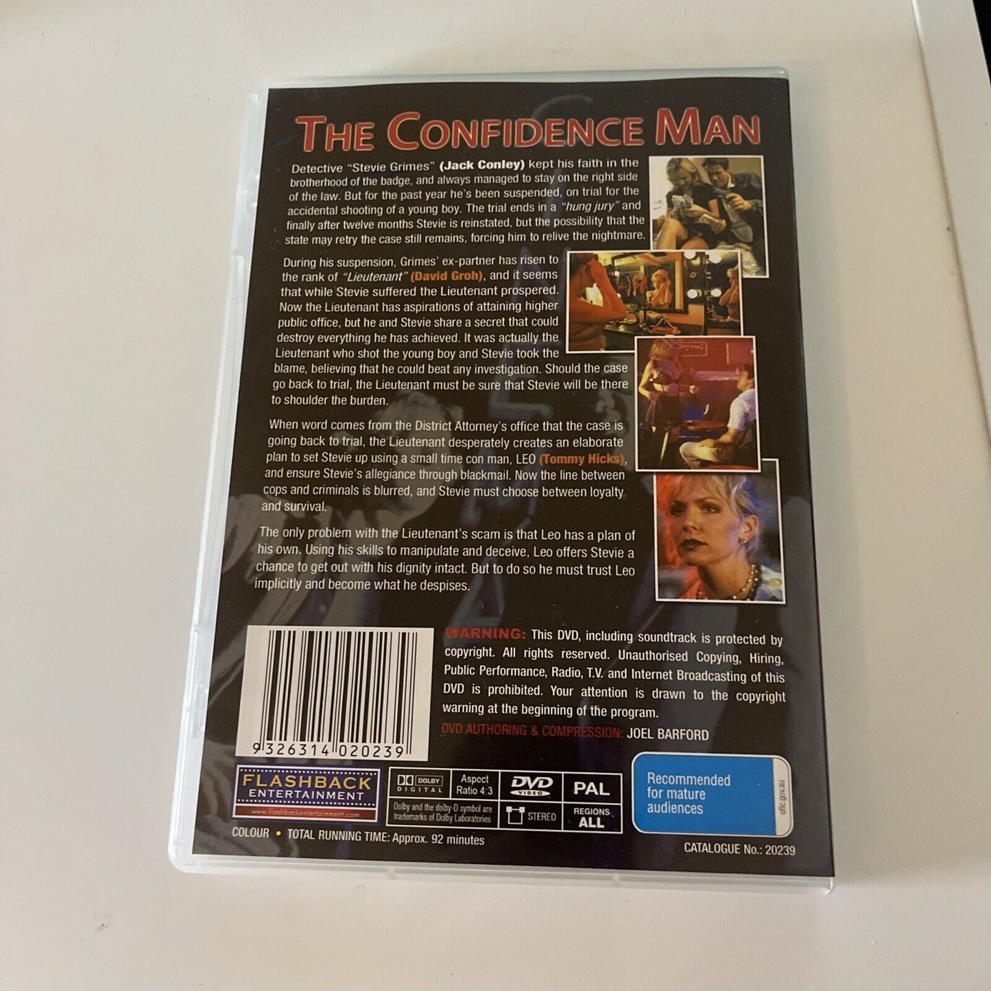 The Confidence Man (DVD, 2001) Tommy Redmond Hicks, Jack Conley NEW All Regions