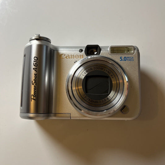 Canon PowerShot A610 Digital Camera 5MP *Blank Screen - For Parts Or Repair*