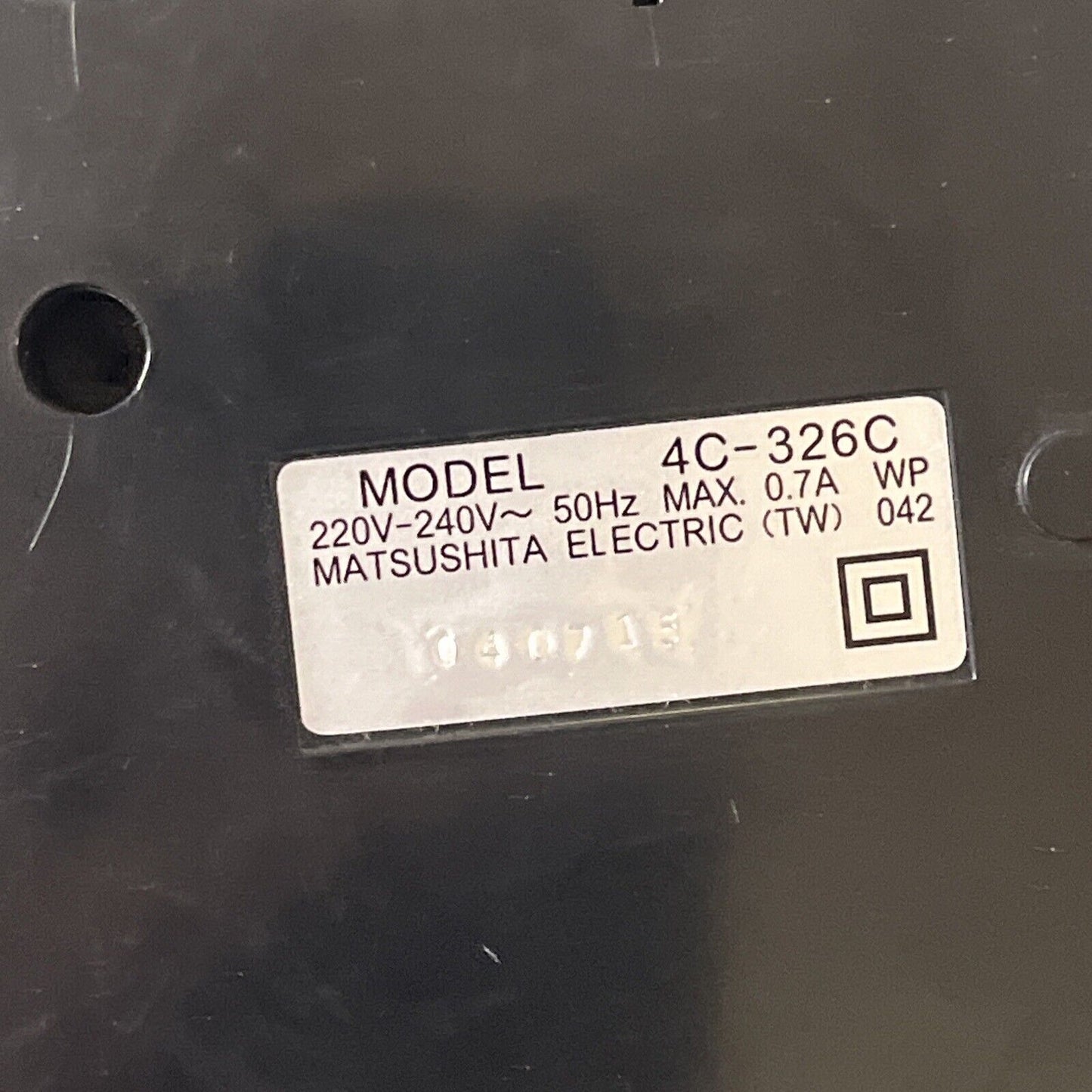 Matsushita Electric Sewing Machine Speed Control Pedal Power Supply 4C-326C