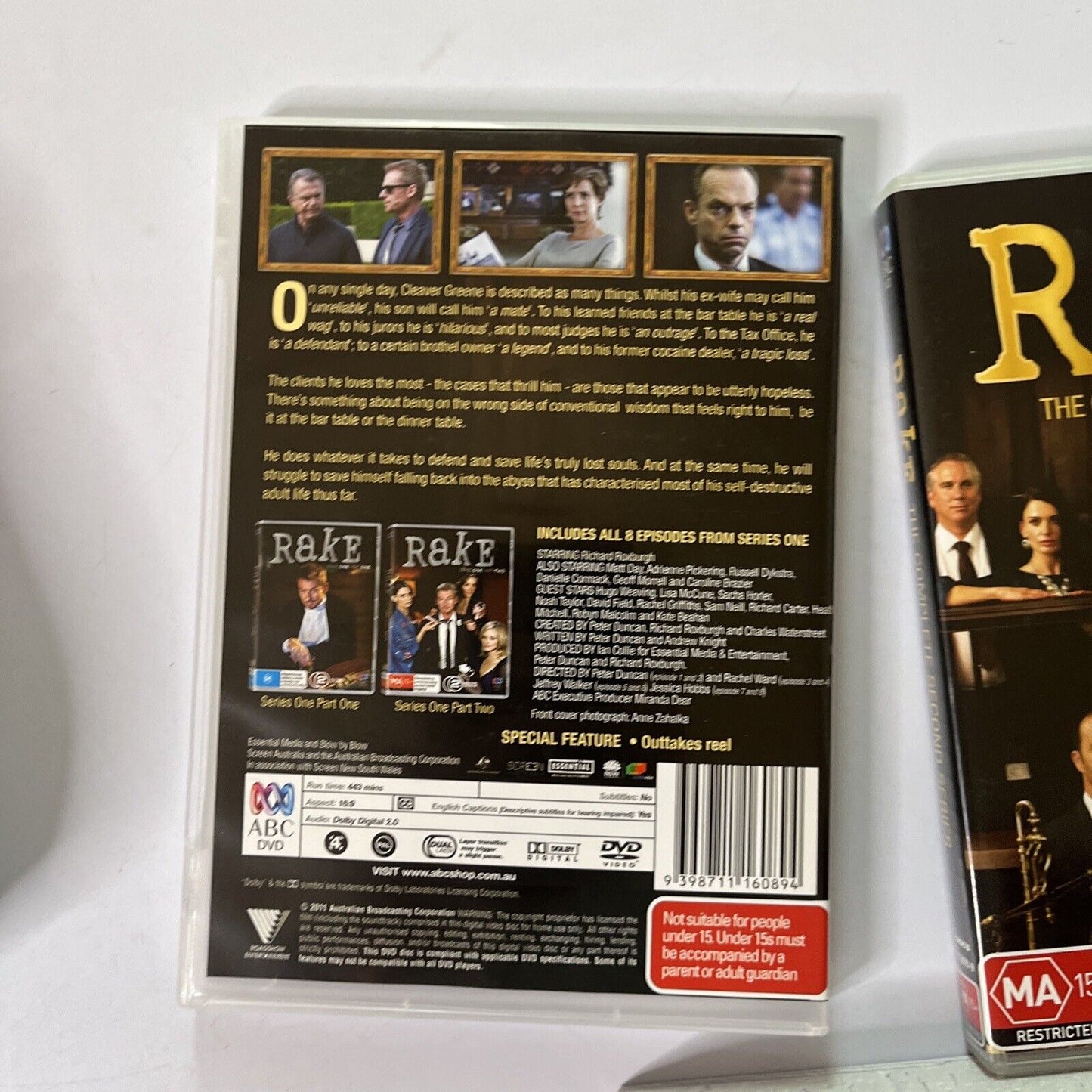 Rake : Series 1 & 2 (DVD, 2013, 7-Disc) Lisa Mccune, Hugo Weaving Region 4