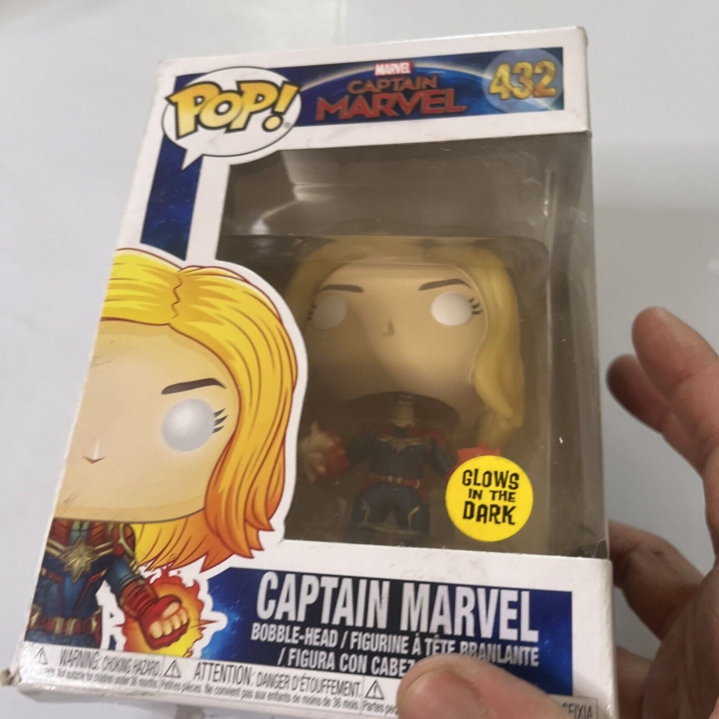 Captain Marvel Glow In The Dark #432 Funko Pop Vinyl Figure