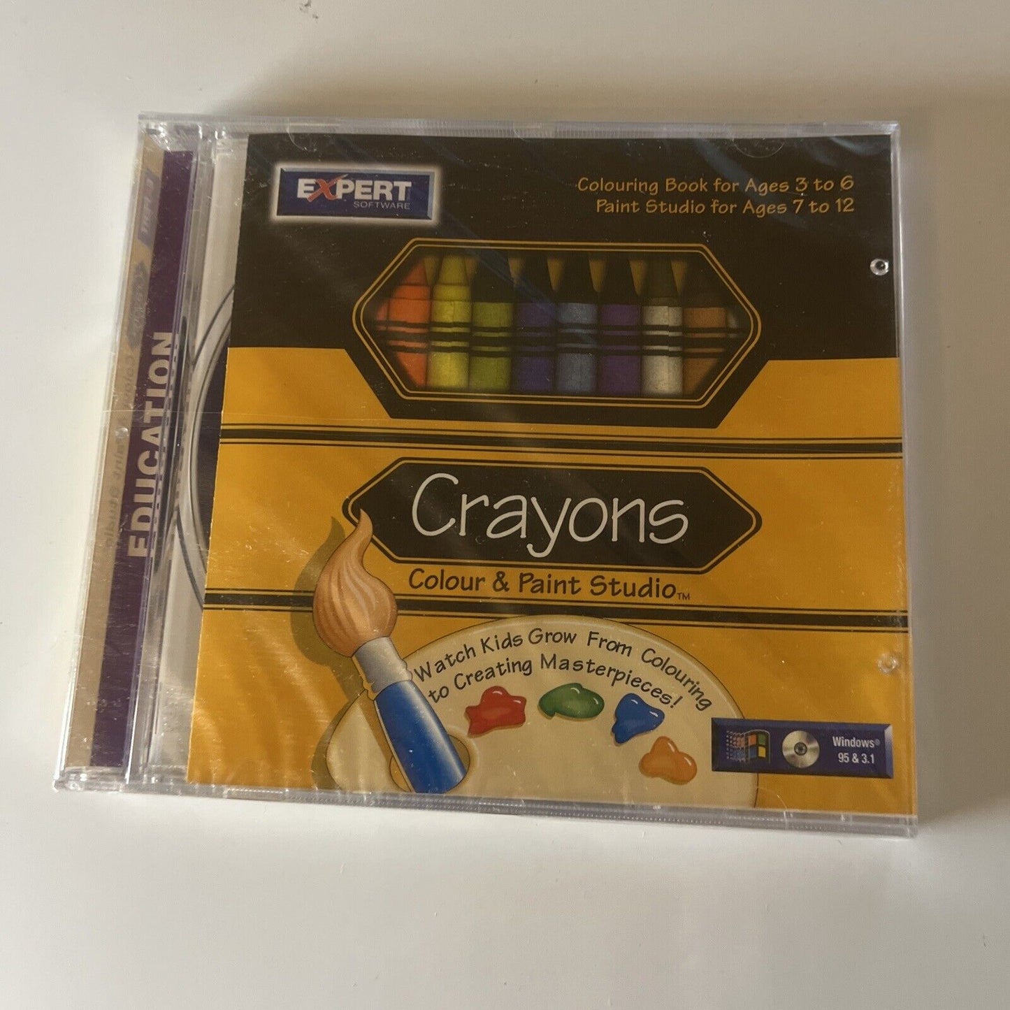 Crayons Colour & Paint Studio PC CDROM 1998 *New Sealed*