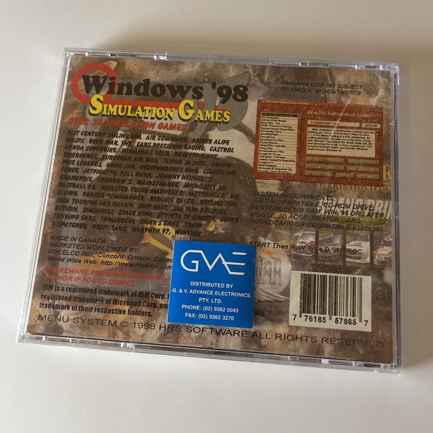 Simulation Games For Windows 98 PC CDROM Win95 *New Sealed*