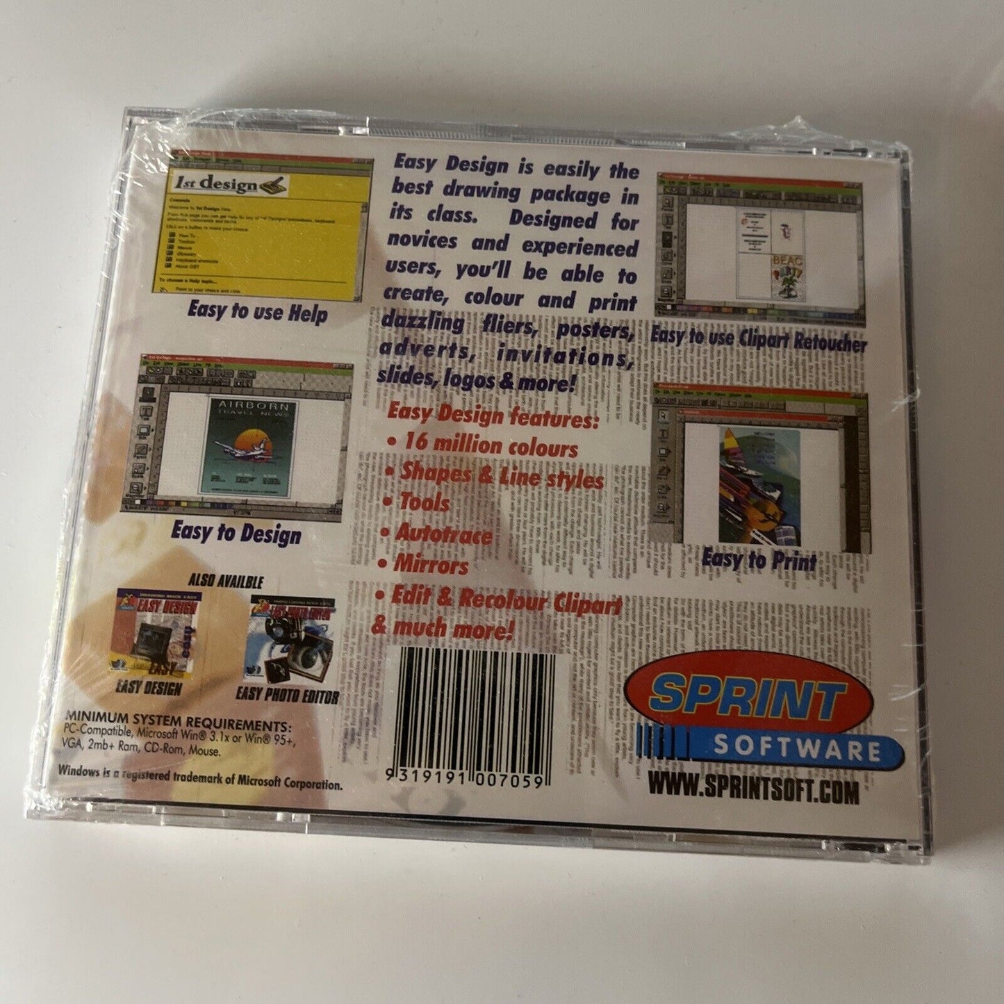 Drawing Made Easy - Easy Design PC CDROM Win95 *New Sealed*