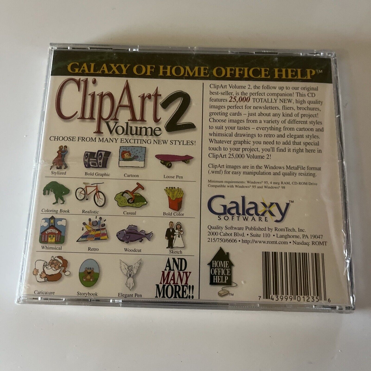 Galaxy Of Home Office Help: Clip Art Volume 2 PC CDROM Win95 *New Sealed