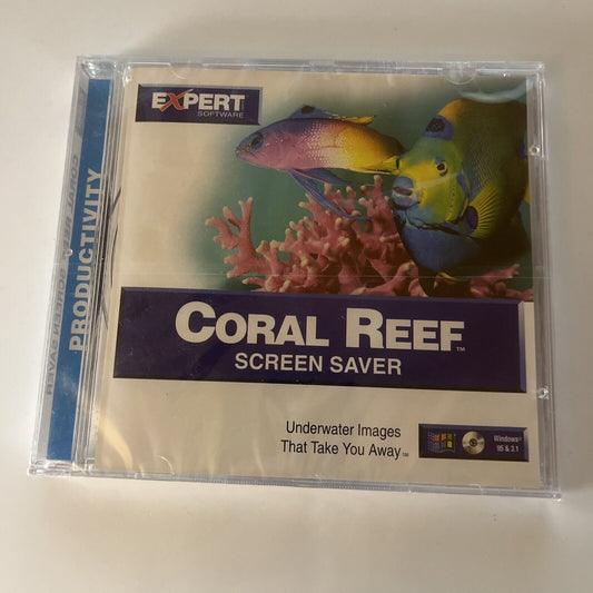 Coral Reef Screen Saver PC CDROM Expert Software *New Sealed*