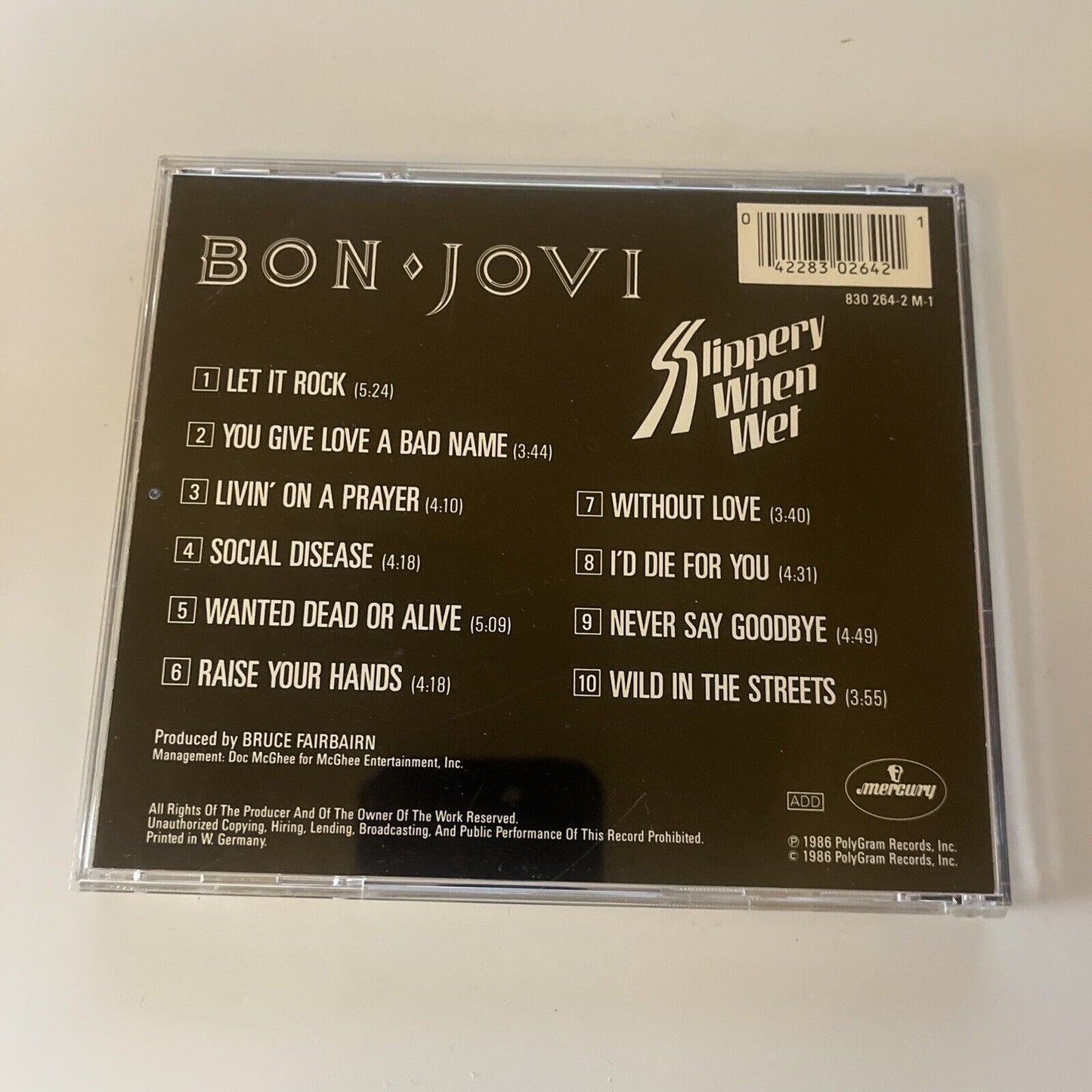 Bon Jovi - Slippery When Wet  (CD, 1990)