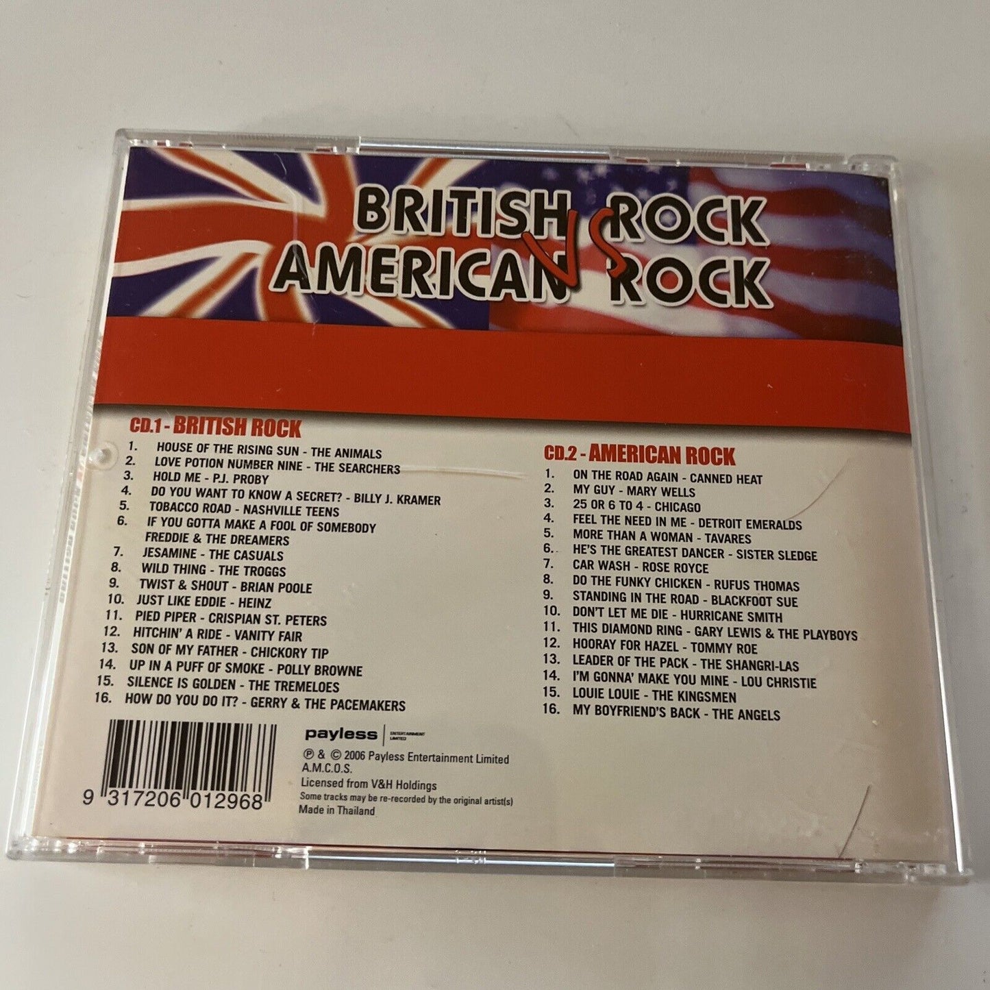 British Rock vs American Rock by Various Artists (CD, 2006, 2-Disc)