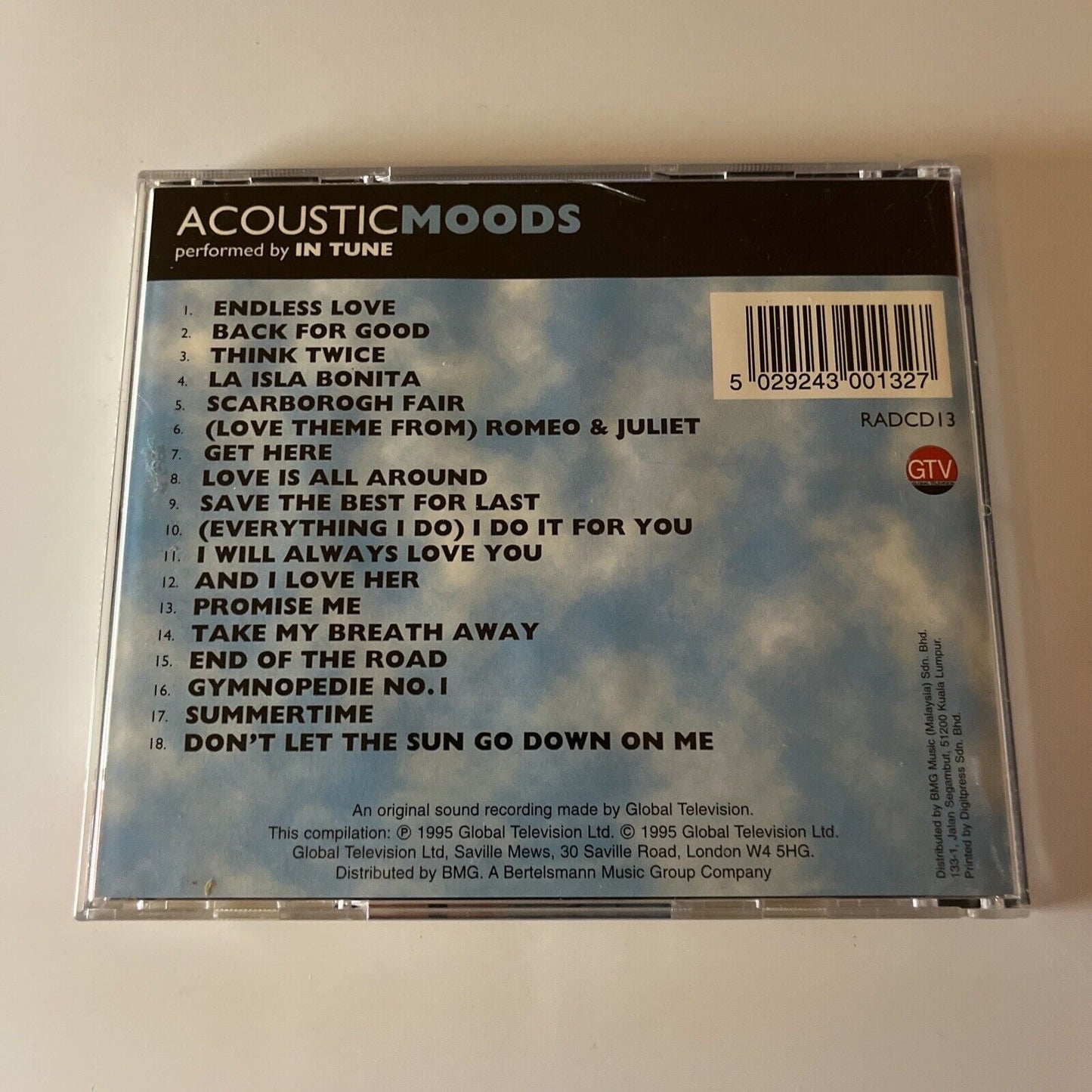 Acoustic Moods Performed By In Tune (CD, 1995)