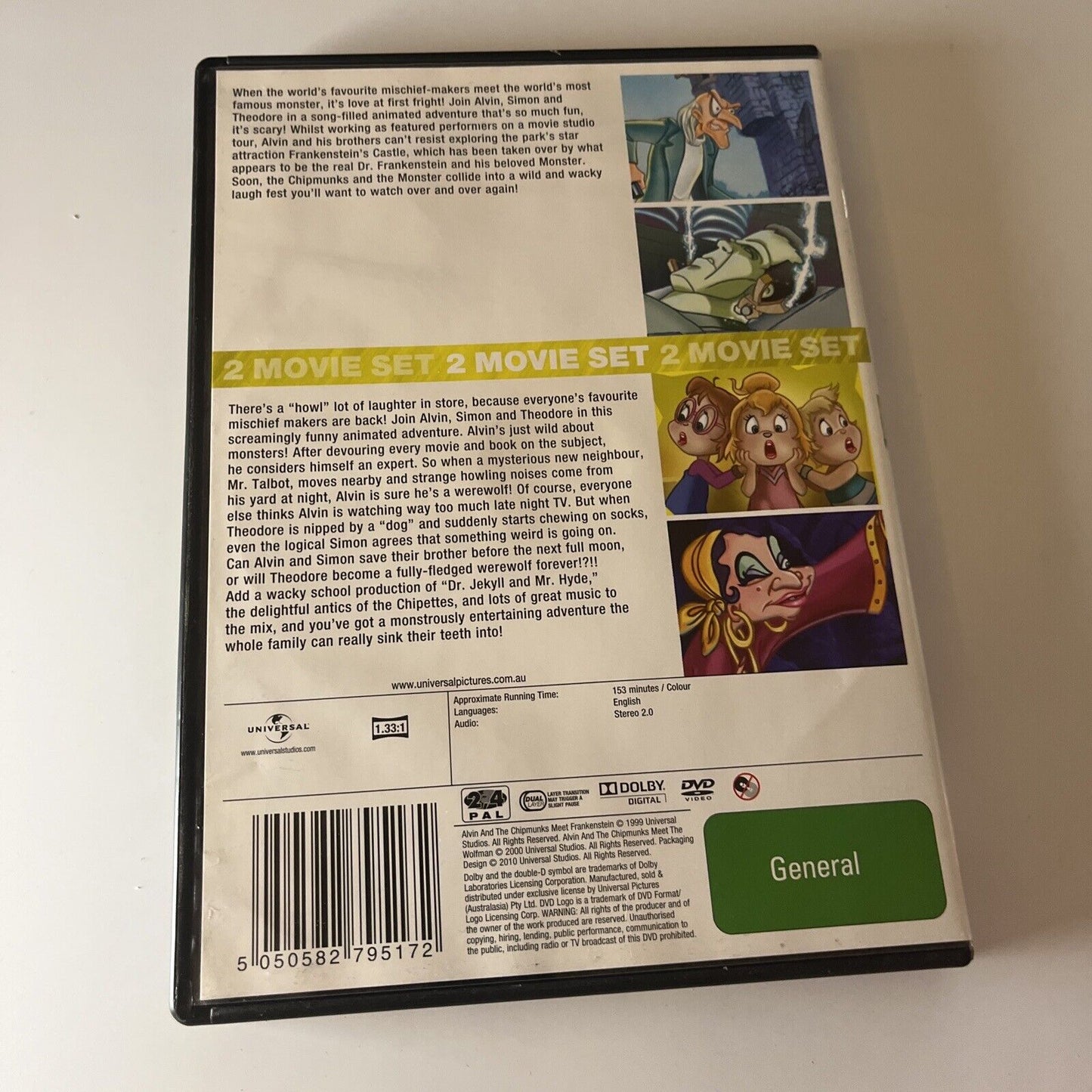 Alvin and the Chipmunks Meet Frankenstein & Meet The Wolfman (DVD) Region 4 &2