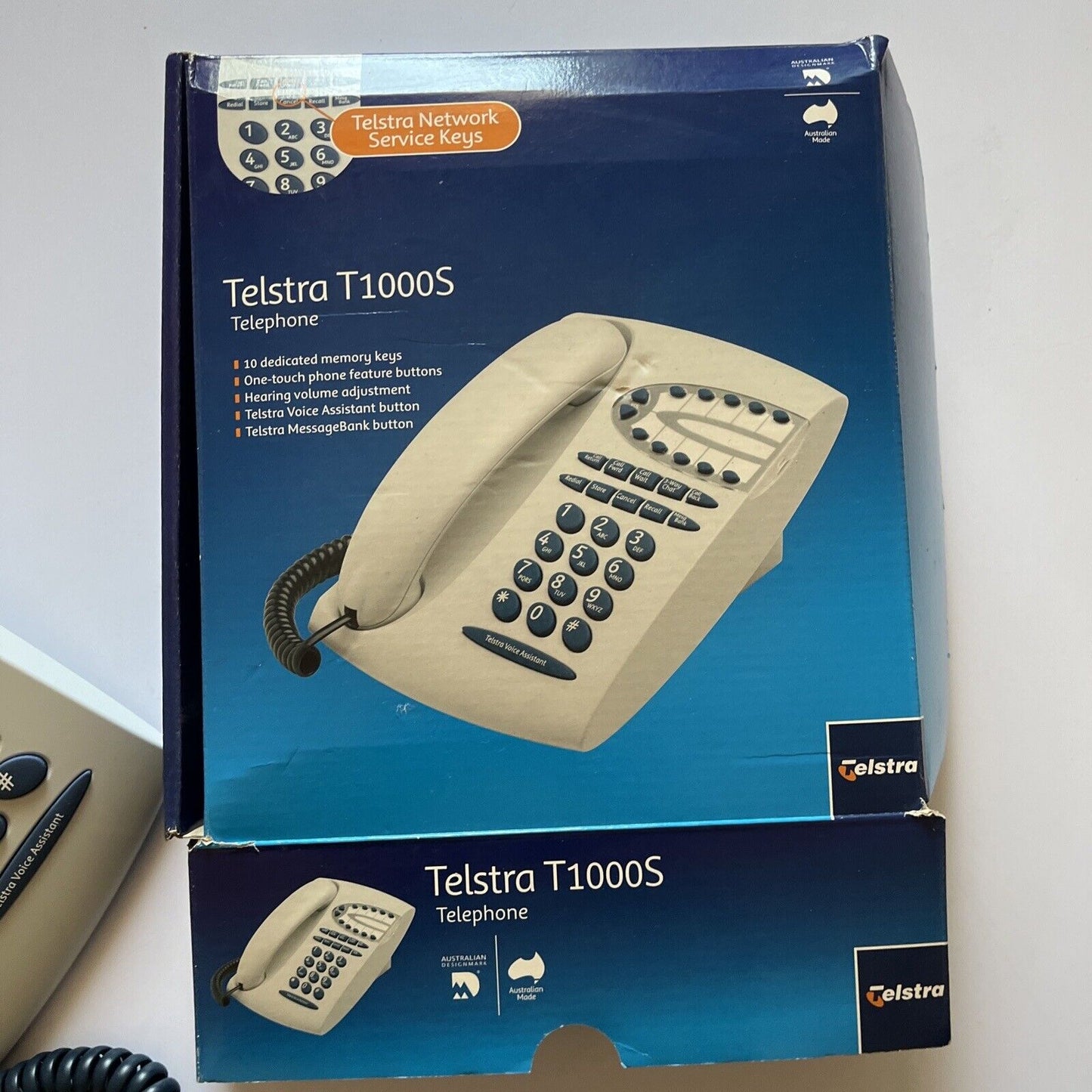 Telstra T1000S Corded Phone With Wall Mount Bracket Telephone NBN Compatible