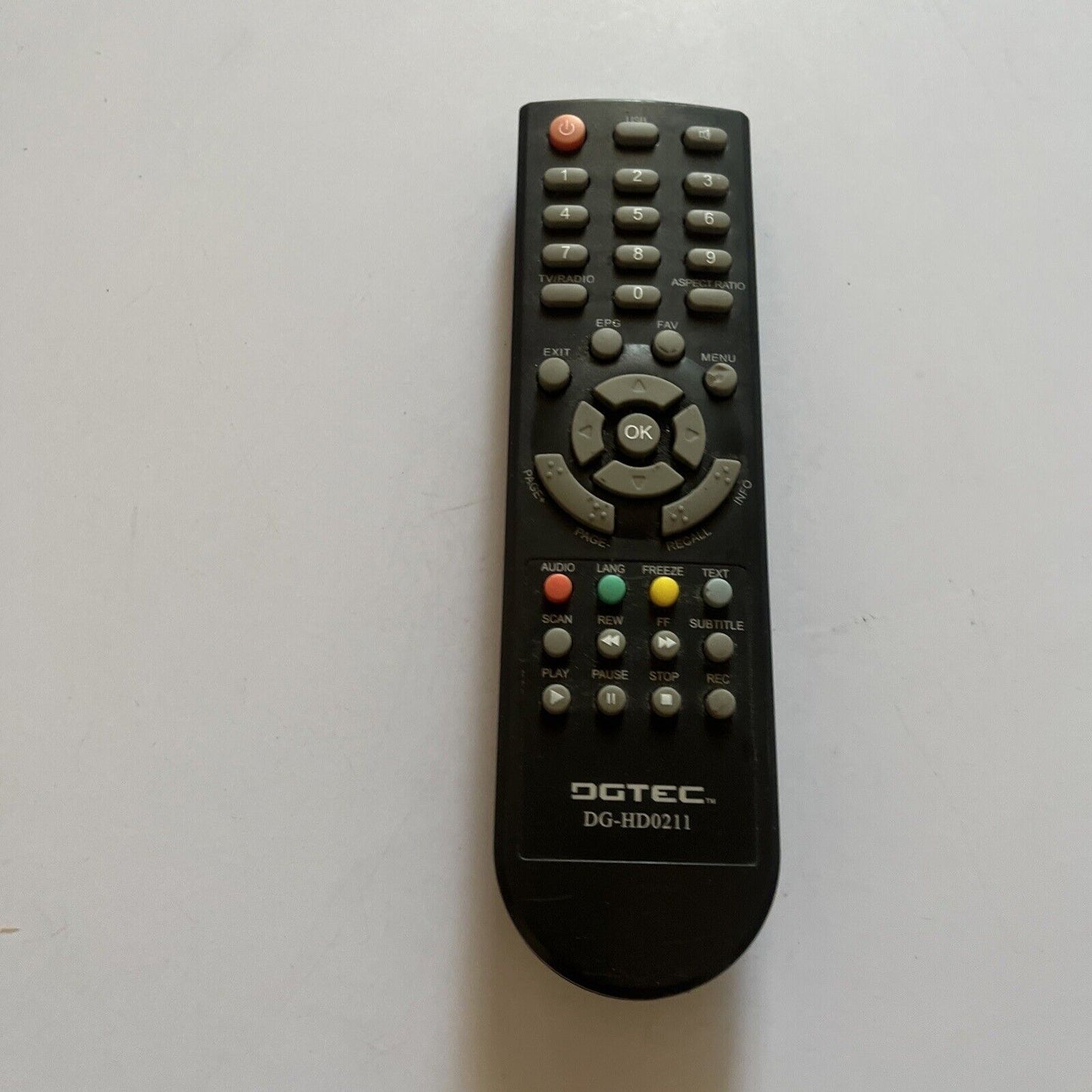 Genuine Dgtec DG-HD0211 Remote Control For TV *Missing Battery Lid*