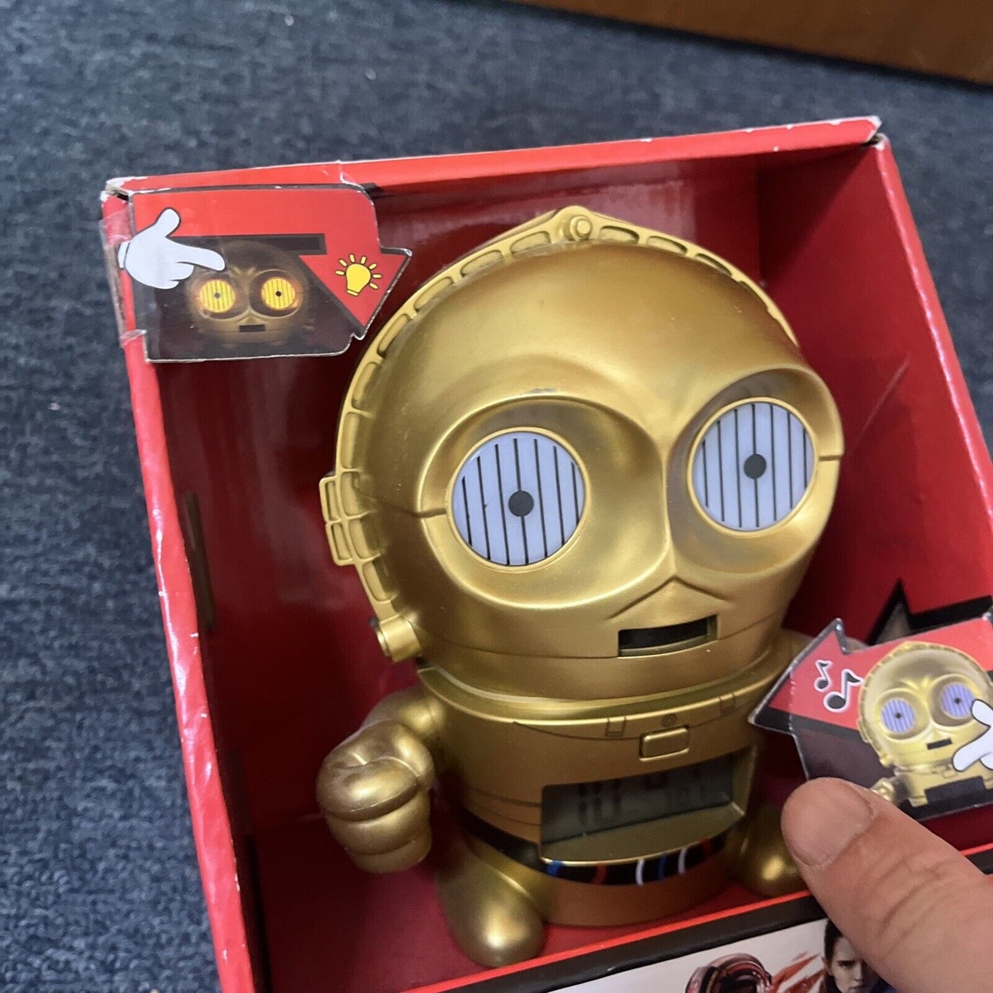 C3PO Star Wars Disney Bulbotz Alarm Clock + Night Light with Voice Sounds