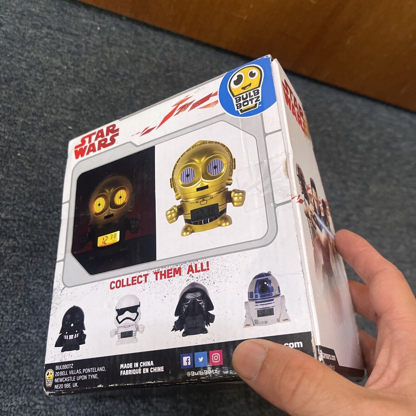 C3PO Star Wars Disney Bulbotz Alarm Clock + Night Light with Voice Sounds