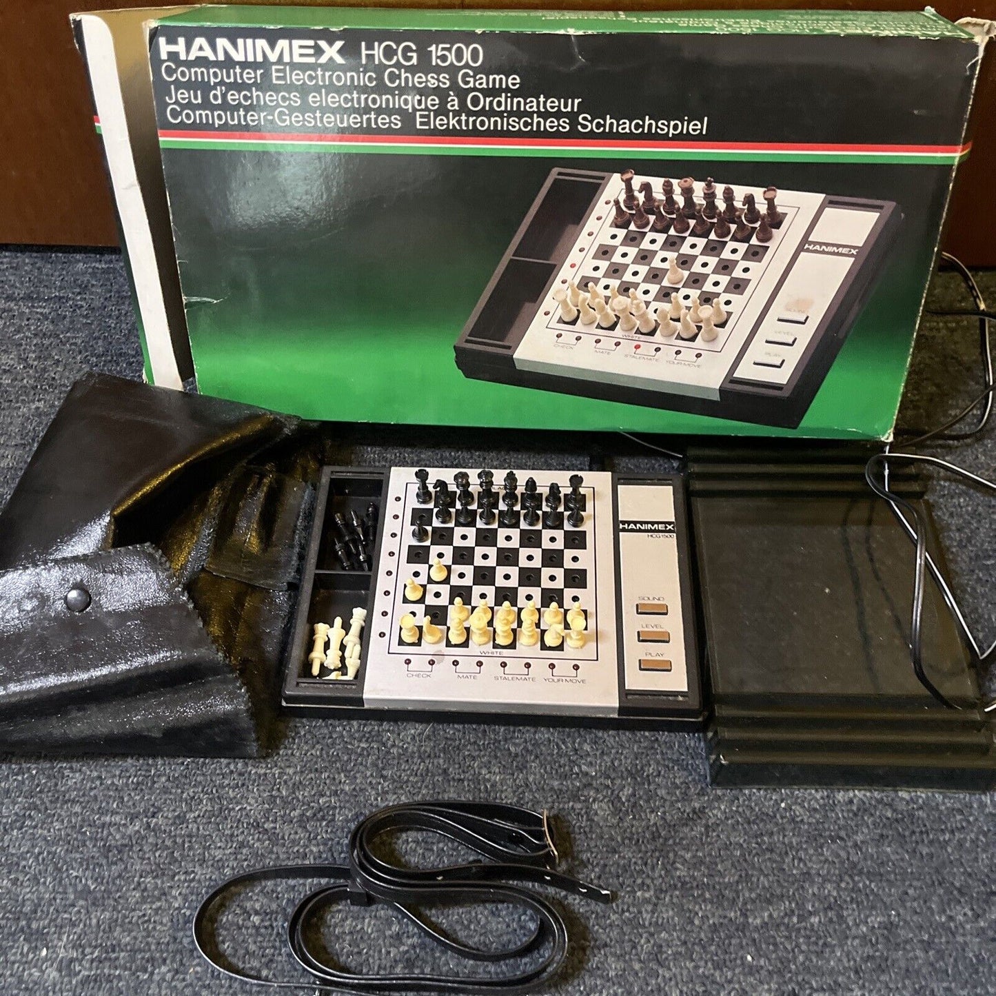 Hanimex HCG 1500 Computer Electronic Chess Board Game Complete