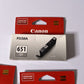 Canon CLI-651 Grey, Cyan, Yellow Ink Cartridge NEW