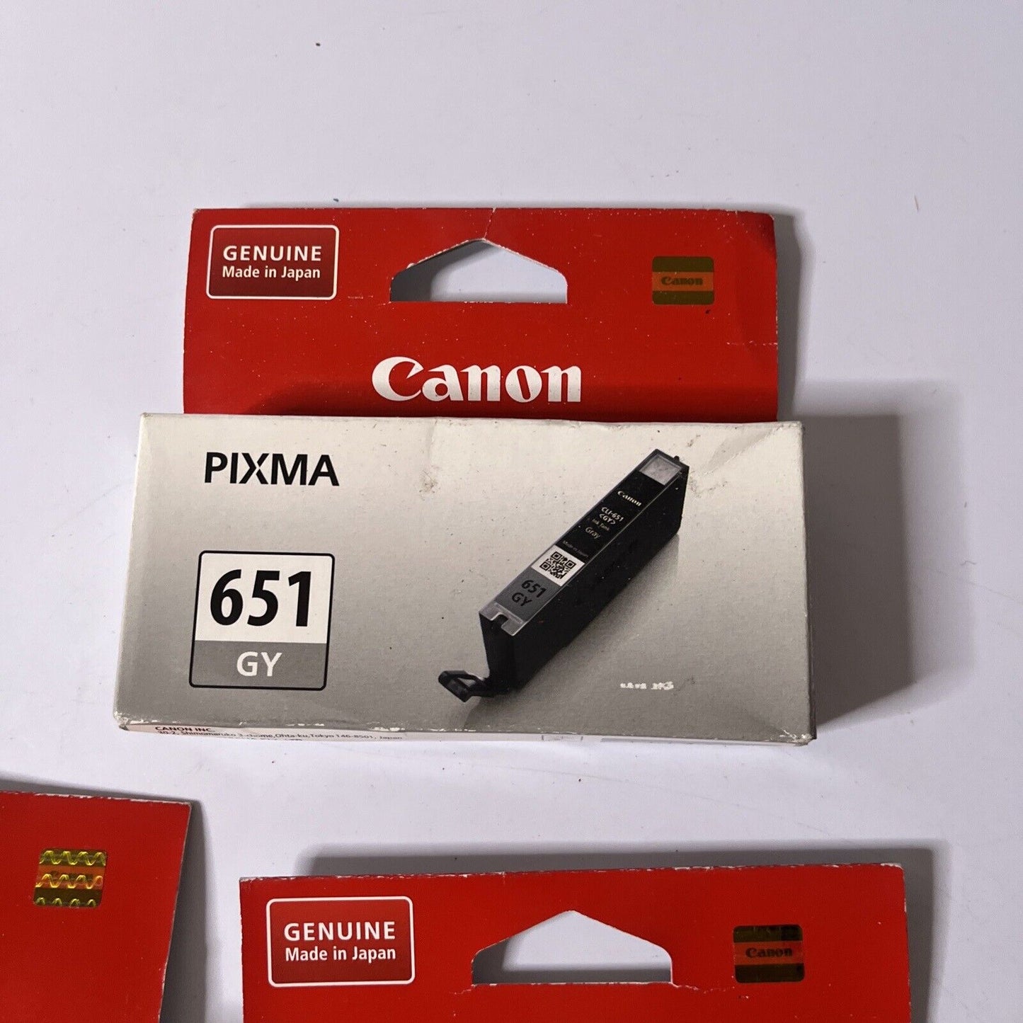 Canon CLI-651 Grey, Cyan, Yellow Ink Cartridge NEW