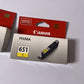 Canon CLI-651 Grey, Cyan, Yellow Ink Cartridge NEW