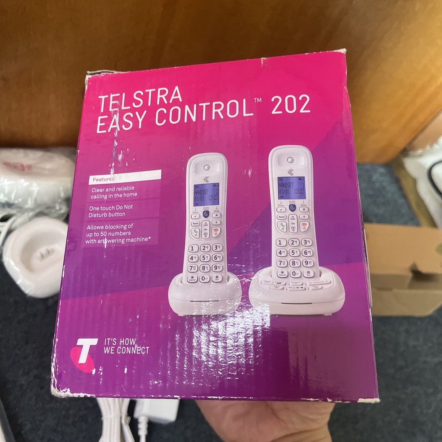 Telstra Easy Control 202 Twin pack Cordless Phone with Answering Machine