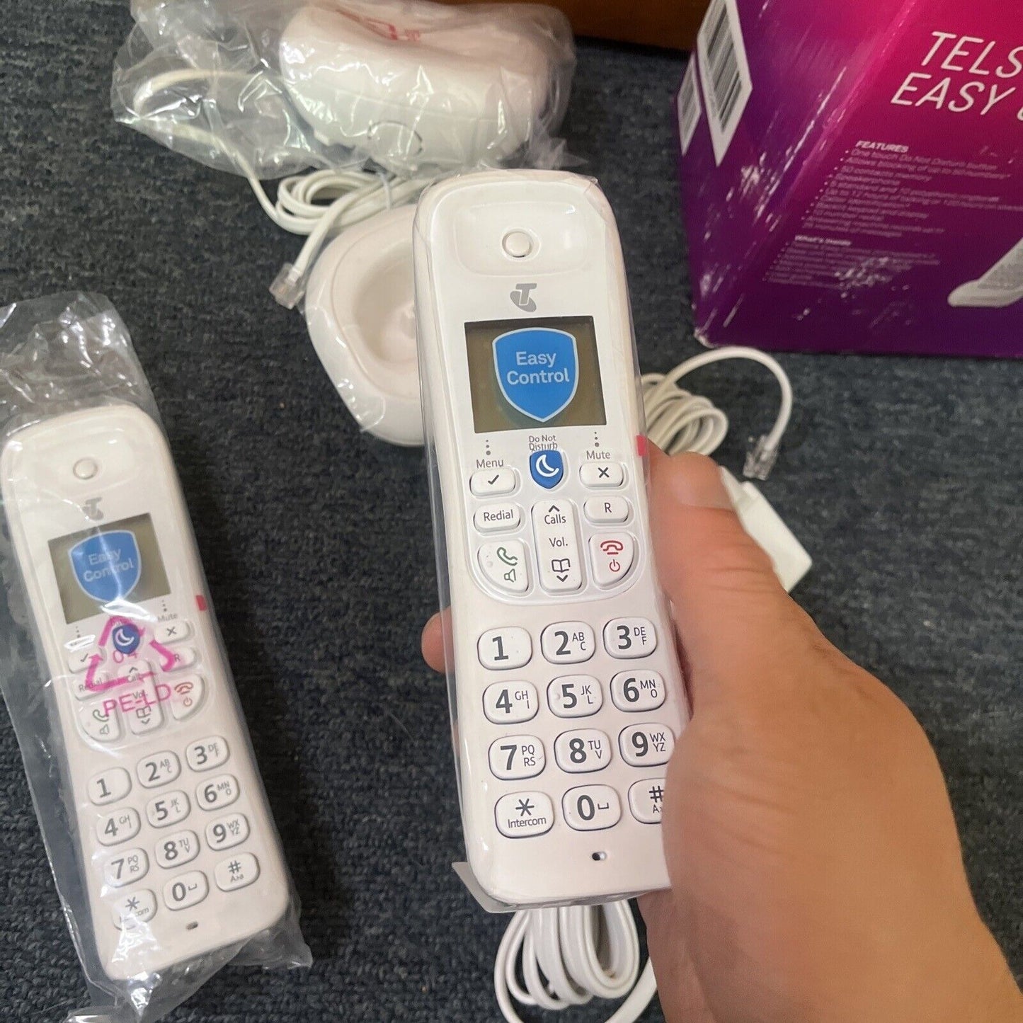 Telstra Easy Control 202 Twin pack Cordless Phone with Answering Machine