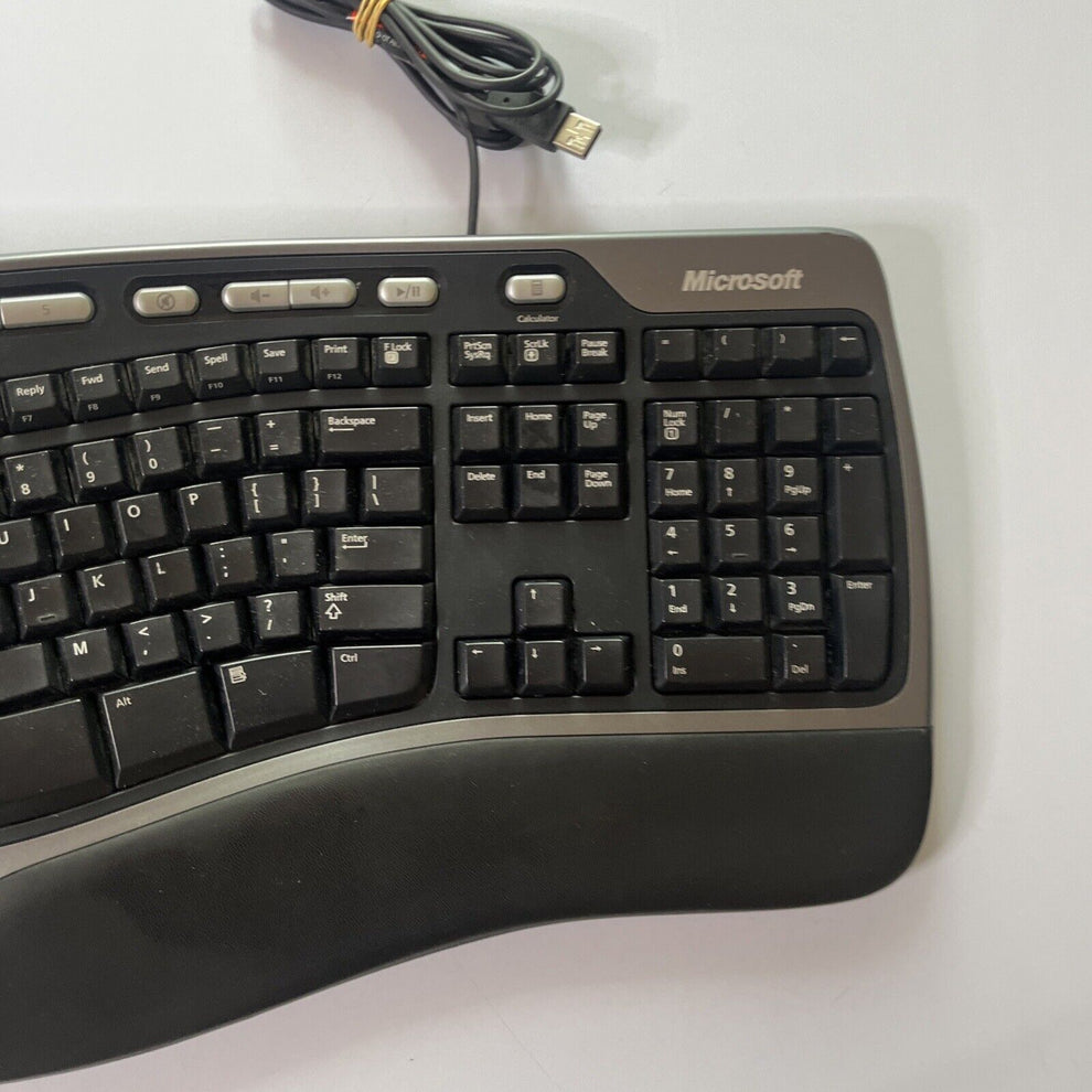 Microsoft Natural Ergonomic Keyboard 4000 V1.0 USB Wired with Palm Res