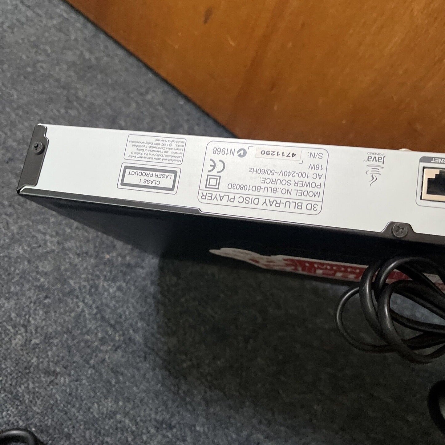 Laser 3D Blu-ray Disc Player All Regions BLU-BD10803D *No Remote & Tray Cover*