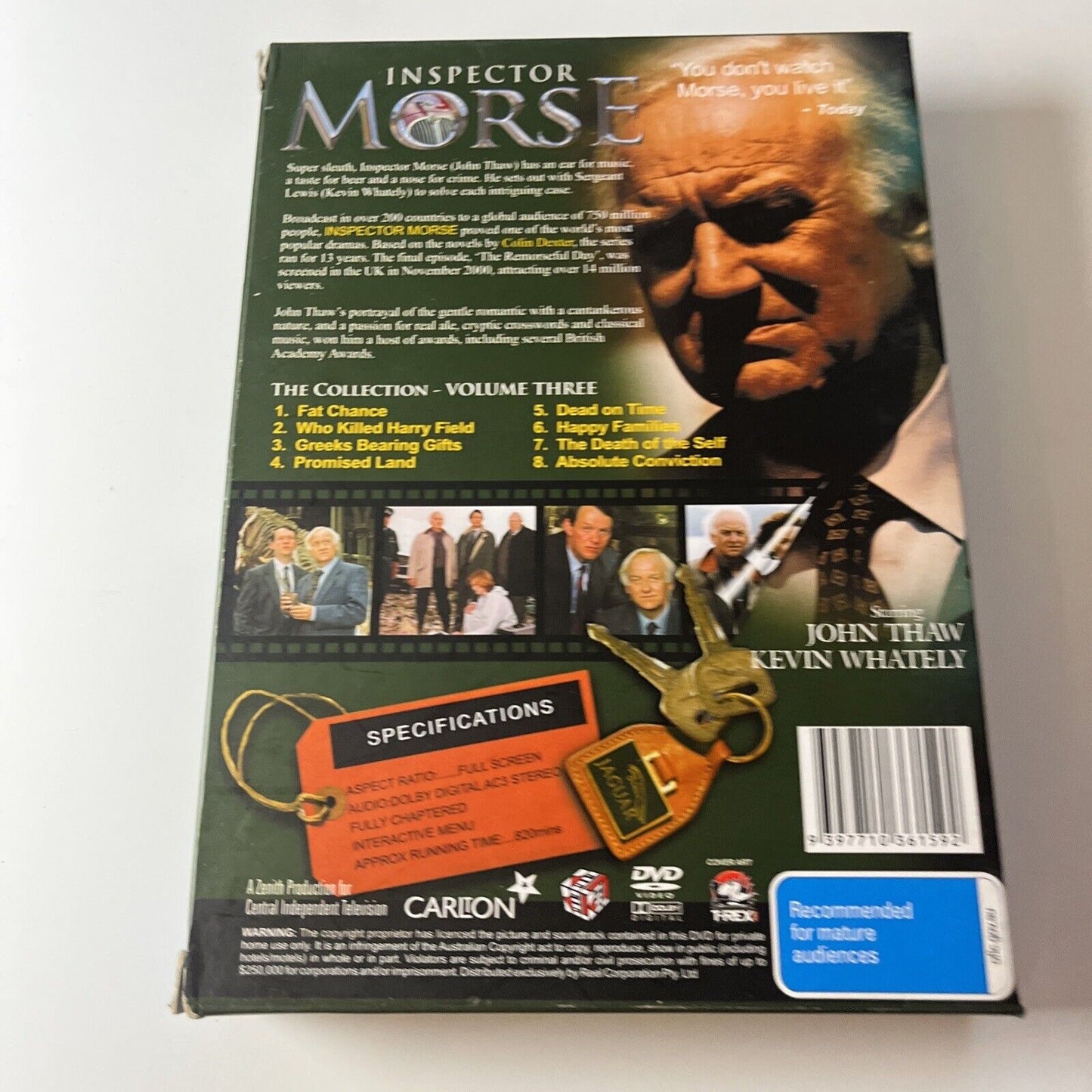 Inspector Morse - Volume 1 2 3 *Missing One Disc* (DVD, 11-Disc) Region 4