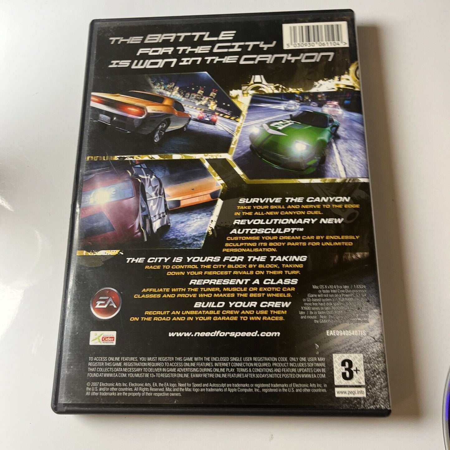 Need For Speed Carbon  Apple Mac DVD-ROM Racing Game Complete