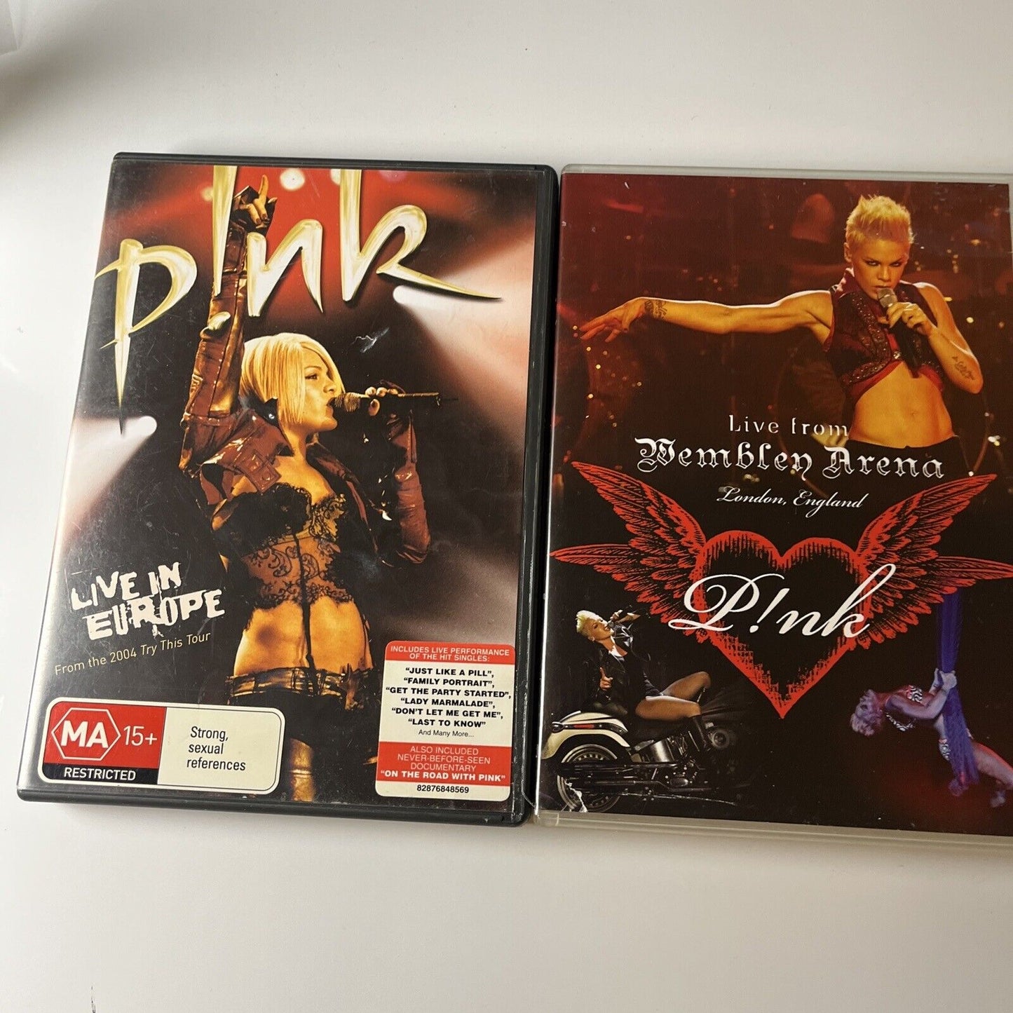 Pink - Live in Europe & Live From Wembley Arena (DVD, 2006, 2-Disc) All Regions