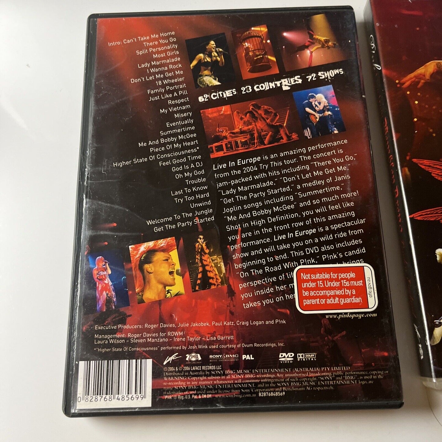 Pink - Live in Europe & Live From Wembley Arena (DVD, 2006, 2-Disc) All Regions