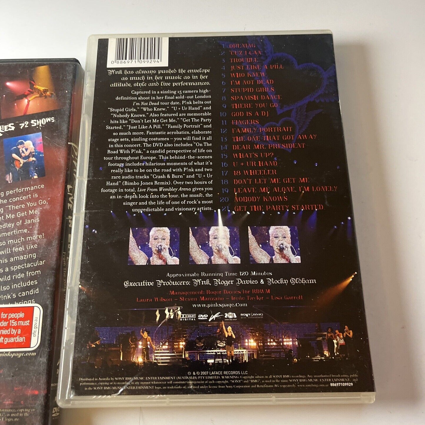 Pink - Live in Europe & Live From Wembley Arena (DVD, 2006, 2-Disc) All Regions