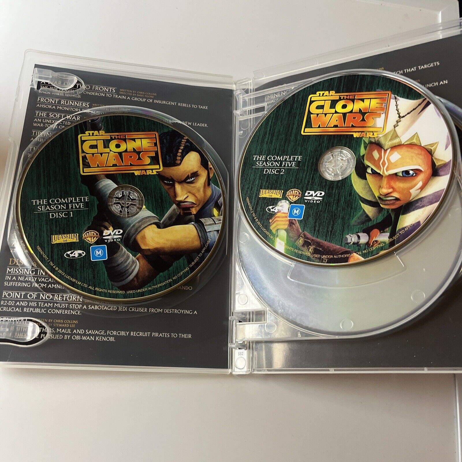 Star Wars The Clone Wars Animated Series - Season 5 (DVD, 2013, 4-Disc ...